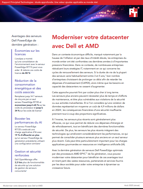 Modernisez votre centre de donnes avec Dell et AMD