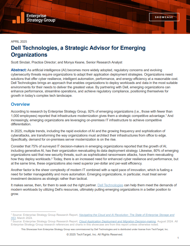 Dell Technologies, a Strategic Advisor for Emerging Organizations