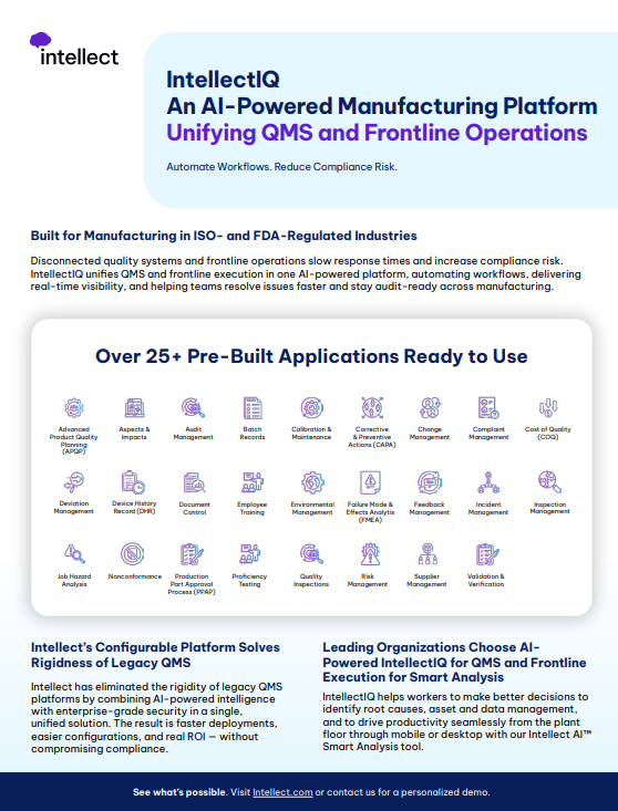 Intellect IQ AN AI-Powered Manufacturing Pl