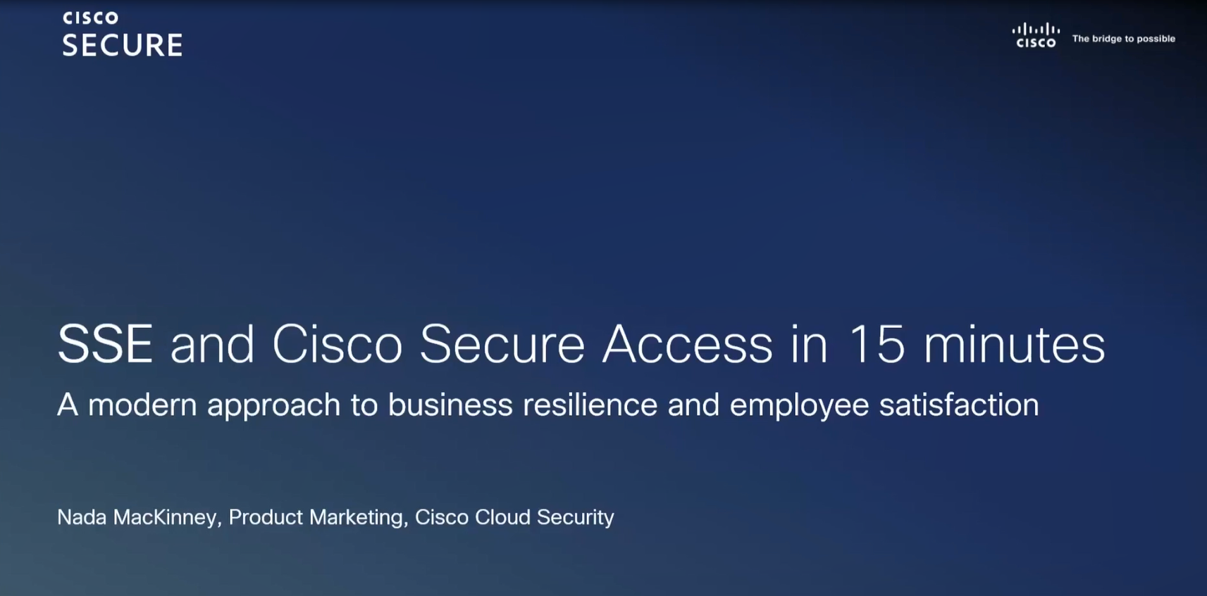 Security Service Edge (SSE) from Cisco in 15