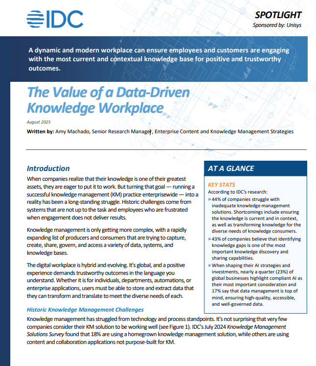 The Value of a Data-DrivenKnowledge Workplace